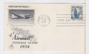 TurtlesTradingPost - 4 Cent Airmail Stamp #C48- 1954 FDC Artcraft Cachet - Picture 1 of 1