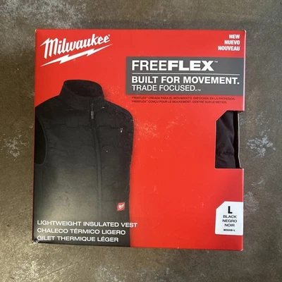 Milwaukee FREEFLEX Lightweight Insulated Vest Black Large M350B-L - Image 1 of 2