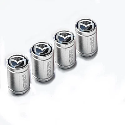 Mazda Logo Tire Valve Stem Caps Set of 4 Aluminum Car Wheel Dust From Thailand - Image 1 of 4