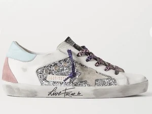 Golden Goose Superstar Super Star Glitter Sneakers Shoes - Picture 1 of 8