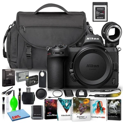 Nikon Z7 Mirrorless Camera (Body Only) (1591) + XQD Card + FTZ Adapter (Intl) - Image 1 of 4