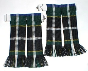 KILT FLASHES TARTAN CORNISH HUNTING WORSTED WOOL HOSE SOCK MADE IN SCOTLAND MENS - Picture 1 of 3