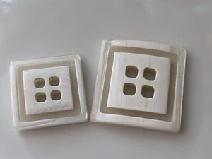 5x edle, quadratische Knöpfe - Kunststoff - 2 Größen zur Wahl, Buttons - Picture 1 of 2