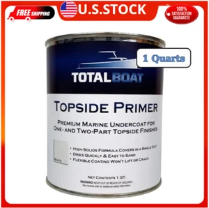 Marine Topside Boat Paint Primer for Fiberglass and Wood, White, 1 Quarts (Pack - Picture 1 of 9
