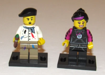 乐高系列 4 & 6 8804 8827 迷你公仔艺术家画家滑板女孩盲袋套装 — 第 1/2 张图片