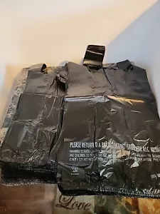 Black Large T Shirt Bags 2 Pks Of 100 - Picture 1 of 1