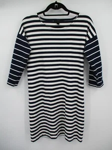 J.Crew Womens Dress XS Nautical Blue White Striped Dress Ladies XS Long Sleeve - Picture 1 of 15