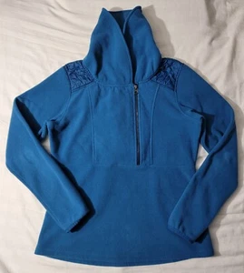 Columbia Damen Fleecejacke Half Zip High Neck Sweatshirt blau gesteppt - Bild 1 von 10