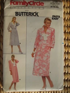 Vintage Butterick Pattern 3756 Easy Loose Fitting Top Skirt Dress 8 10 12 UNCUT - Picture 1 of 2