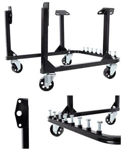 Base de motor Dolly 750lbs capacidad ajustable con soporte de motor giratorio - Imagen 1 de 10
