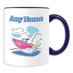 Regalo personalizado lancha taza caja de dinero lancha rápida lancha motora yate taza café - Imagen 1 de 20