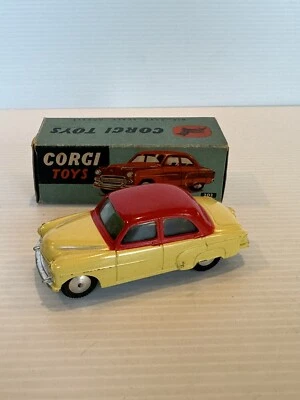 CORGI TOYS # 203 VAUXHALL VELOX DIECAST MODEL CAR TWO TONE YELLOW RED RARE 1/43 - Image 1 of 4