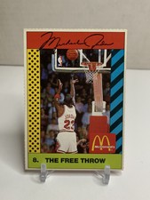1990 Michael Jordan McDonald's The Free Throw Card 8 Chicago Bulls 
