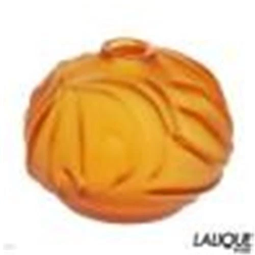 IMPRESIONANTE JARRÓN LALIQUE SOLIFLORE B ROYAL PALM AMBRE COLECCIÓN HECHO EN FRANCIA Foto 1 de 1