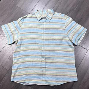 Hawaiian Shirt XXL Boca Classics Chambray Mens Blue Yellow Short Sleeve Beach - Picture 1 of 6