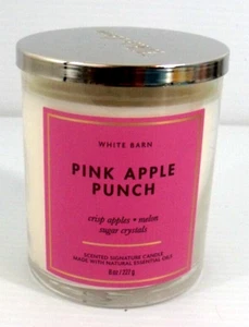 White Barn Bath and Body Works Pink Apple Punch Eindochtkerze Neu 8 Oz. - Bild 1 von 6
