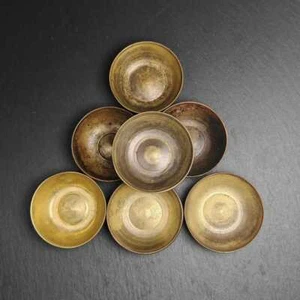 Gandhanra Old Tibetan Buddhist Water Offering Bowls,Yonchap Bowls,1 Set of 7 - Picture 1 of 10