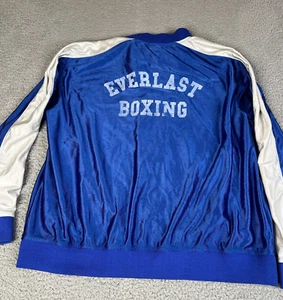 Everlast Boxing Track Jacket Mens Large Blue Full Zip Long Sleeve Pockets Y2K - Picture 1 of 19