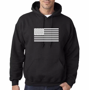 America Sudadera con Capucha Sudadera con Capucha Blanco y Negro Cool Divertido Popular   - Imagen 1 de 1