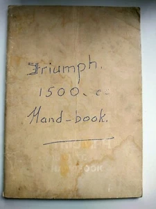 TRIUMPH 1500TC 1500 TC Owners Operators Drivers Manual Handbook Instructions - Picture 1 of 1