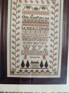 Olde Samplers Make Good Friends Linen Embroidery Kit NIP Eileen Bennett 144wx238 - Picture 1 of 7