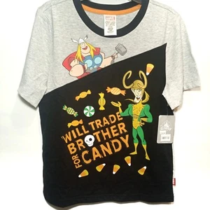 New Disney Store - Thor Trade Brother for Candy Youth Size XL Halloween T Shirt - Picture 1 of 6