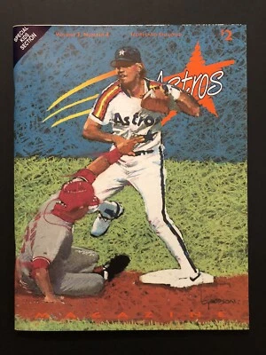 1992 Houston Astros v Cincinnati Reds Program Scorecard Craig Biggio - Image 1 of 3