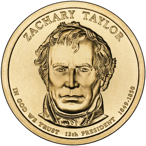 2009 P&D Zachary Taylor Presidential One Dollar Coins U.S. Mint Rolls Money Cover