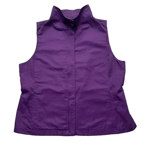 EILEEN FISHER Damen Pflaume Eierschale Baumwolle Nylon Kordelzug Weste Jacke Größe XL - Bild 1 von 11
