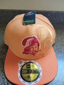 NUEVO CON ETIQUETAS-TAMPA BAY BUCCANEERS-NEW ERA 59FIFTY Talla 6 3/8 Gorra/Sombrero-Juventud-Naranja y Rojo - Imagen 1 de 11