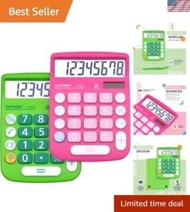 User-Friendly 8-Digit Solar Calculator with Big Buttons for Home, Office, School - Picture 1 of 9