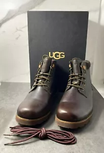 Stivali UGG da uomo Stenton in pelle idrorepellente in castagno taglia 13 prezzo al pubblico consigliato $190 - Foto 1 di 8