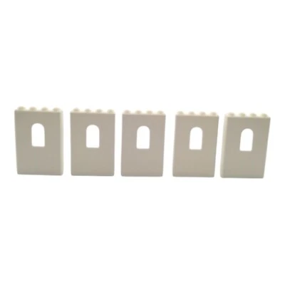 5x Lego® "Burgfenster 1x4x6 weiß" Panel Schloss Fenster Wand Ritter Mauer - Bild 1 von 4