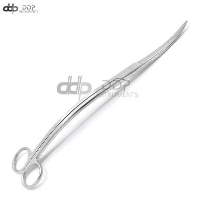 DDP Professional Stainless Steel Aquarium Plant Curve Shear Wave Scissors 8'' Long