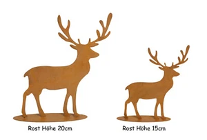 Gartenfigur Hirsch Dekofigur aus Metall freistehend Höhe ca. 15-20 cm - Bild 1 von 3