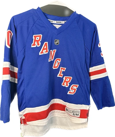 Reebok Jersey NHL NY Rangers Arena Lundqvist #30 Boy Youth Size S/M Hockey EUC Cover