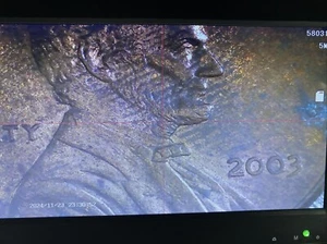 2003 Lincoln Cent Partial Plating Error!! Missing Clad Layer Close AM - Picture 1 of 9