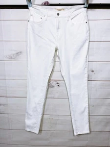 Jeans skinny Levi's 721 donna vita alta taglia 32 bianco 5 tasche - Foto 1 di 10