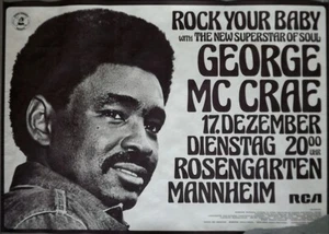 GEORGE McCRAE - 1974 - In Concert - Rock your Baby Tour - Poster - Mannheim - Picture 1 of 1