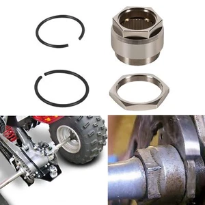 Rear Axle Lock Jam Sleeve Nut and Clips Kit for Honda TRX400X TRX400EX 450R 450 - Picture 1 of 7