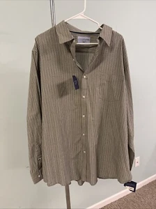 NWT Croft & Barrow Easy Care Shirt Men 2XL Oil Green Long Sleeve Button Down - Picture 1 of 6