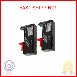 2 Pack Battery Tester, Universal Battery Checker for AA / AAA / C / D / 9V / 1.5 - Picture 1 of 2