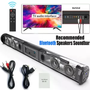 Wireless Surround Sound Bar 4 Speaker System BT Subwoofer TV Home Theater Remote - Picture 1 of 12