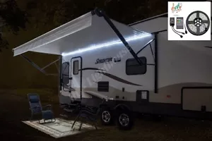 12; RV LED Awning Light Set w/IR 20 key Music Remote RGB 12' 5050 Premium - Picture 1 of 12