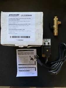 ⭐NEW IN BOX⭐ Speedaire 53DN44 Auto Drain Valve,Drain Size 1/4",4.0 Gpm - Picture 1 of 7