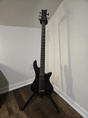 Schecter Stiletto Studio 5 Bass Guitar Black With Mono Vertiogo Case - Image 1 of 4