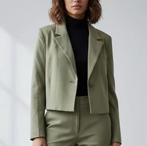 7 FOR ALL MANKIND grüner Cropped Blazer Gr. S - Bild 1 von 5
