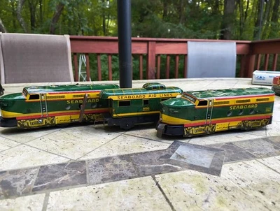 Motor de cuerda Marx 4000 Seaboard + maniquí y caboose  Foto 1 de 4