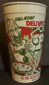 White Color Terrifier Dear Hills Pizza Reusable Cold Cup Plastic 32 Oz - Picture 1 of 7