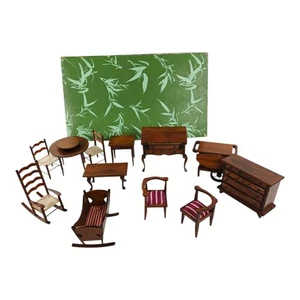 Dollhouse Furniture Vintage 12 Piece Set Shanghai Handicrafts 1:12 READ - Picture 1 of 24